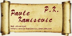 Pavle Kamišević vizit kartica